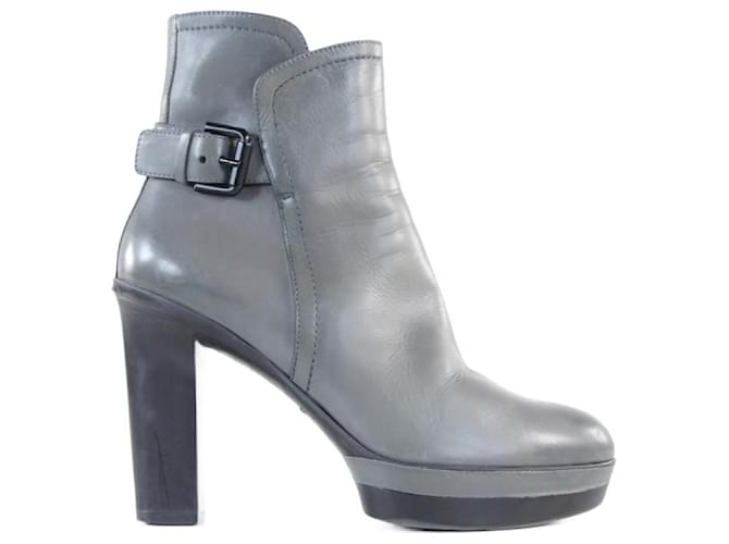 Santoni Boots 35 Grey Leather  ref.645643
