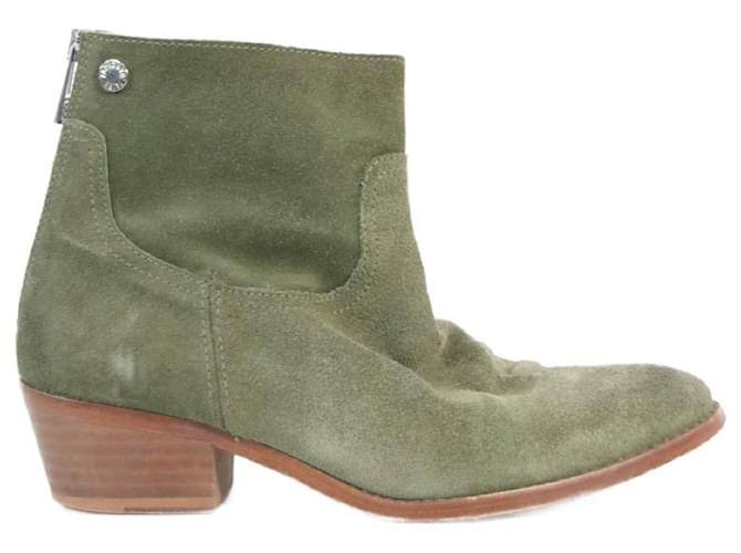 Boots Zadig & Voltaire 38 Khaki Leather  ref.645906