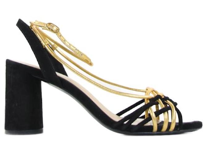 Tara Jarmon sandalias Tara Jarmón 39 Negro Gamuza  ref.646460