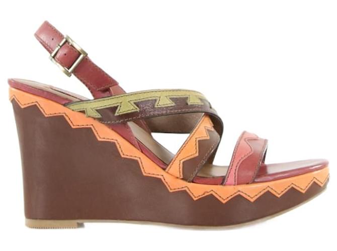 Paul Smith sandals 36 Brown Leather  ref.646546