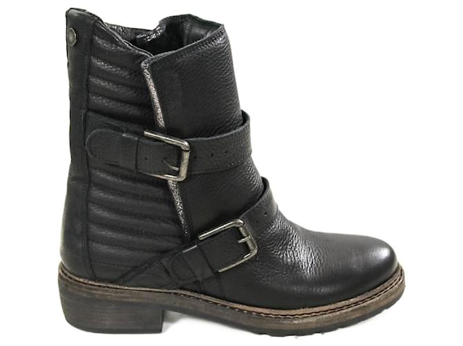 Boots Zadig & Voltaire 37 Black Leather  ref.646661