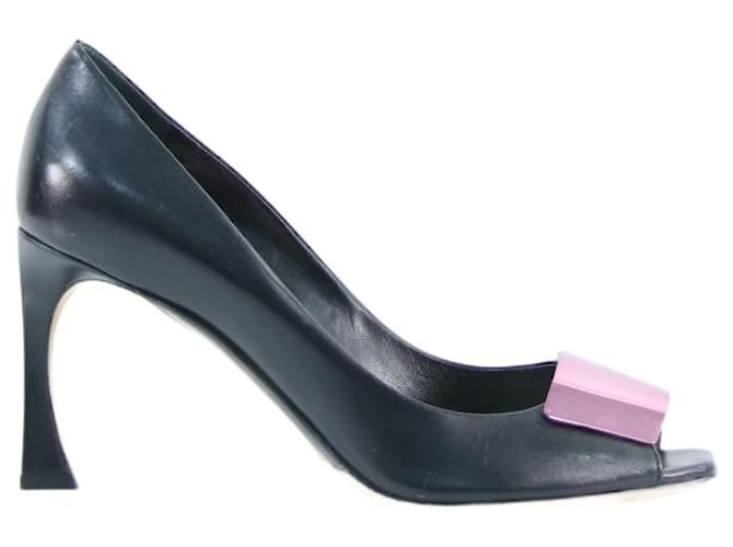 DIOR heels 38 Black Leather  ref.646700