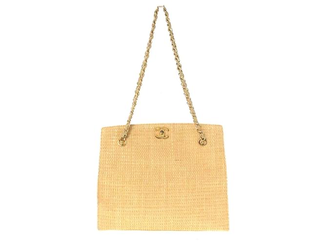 Chanel Beige Wicker  ref.646784