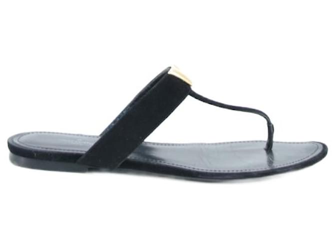 Louis Vuitton sandali 39 Nero Scamosciato  ref.646839