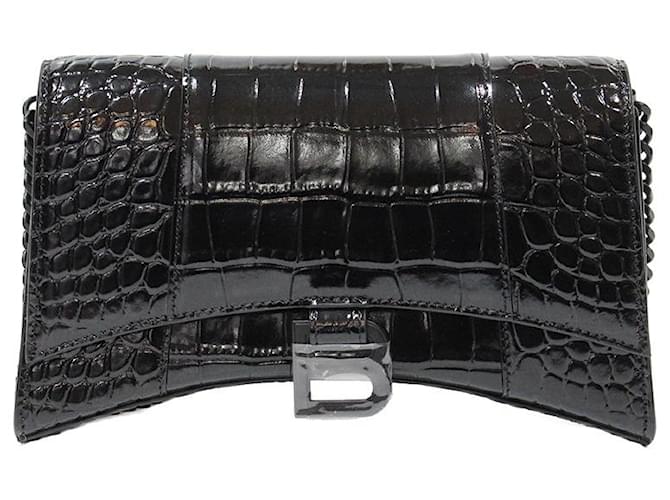 Balenciaga Clutch bags Black Leather  ref.646904
