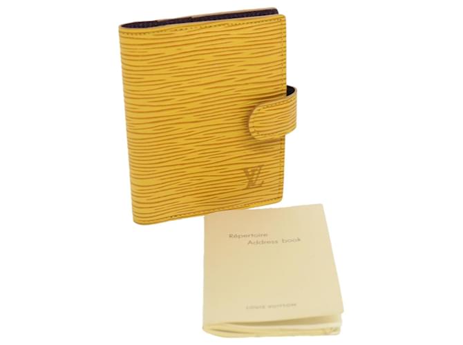 LOUIS VUITTON Epi Agenda mini Day Planner Cover Tassili Yellow LV Auth bs1934 Cuero  ref.647028