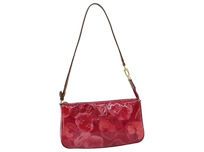 LOUIS VUITTON Vernis Ikat Pochette Accessori Pochette Rosso Rosa M90042 Auth rh254 Pelle verniciata  ref.647133