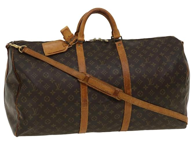 Louis Vuitton Monogram Keepall Bandouliere 60 Boston Bag M41412 LV Auth 31301 Cloth  ref.647150