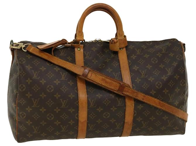 Louis Vuitton Monogram Keepall Bandouliere 50 Boston Bag M41416 LV Auth yt891 Cloth  ref.647165