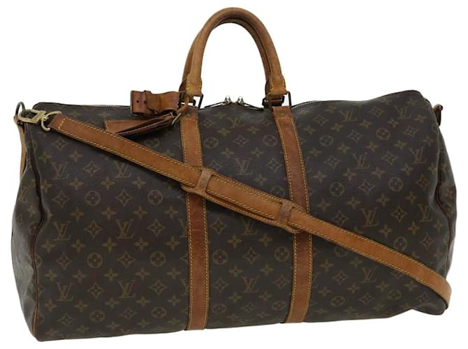 Louis Vuitton Monogram Keepall Bandouliere55 Boston Bag M41414 LV Auth cl151 Cloth  ref.647171