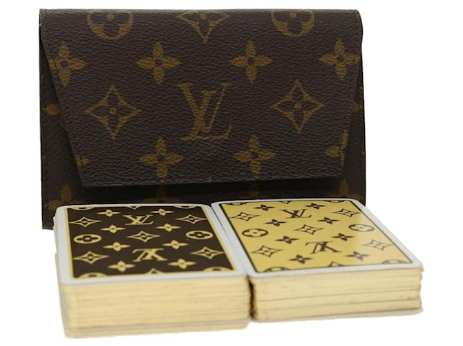LOUIS VUITTON Monogram Playing Cards Accessory Pouch M58648 LV Auth bs1947a Cloth  ref.647196