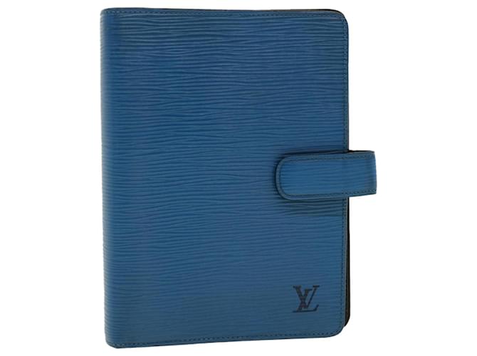LOUIS VUITTON Epi Agenda MM Day Planner Cover Blue R20045 LV Auth hk457 Leather  ref.647228