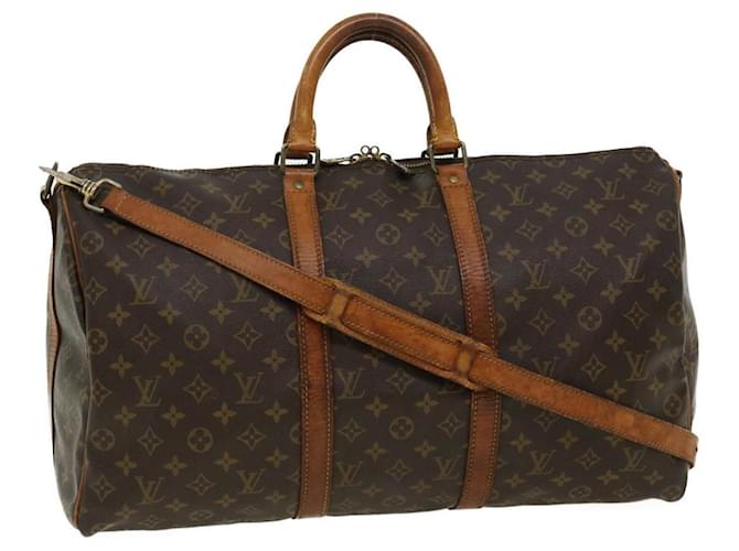 Louis Vuitton Monograma Keepall Bandouliere 50 Boston Bag M41416 LV Auth tp377 Lona  ref.647285