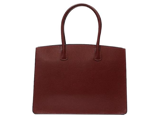 Hermès Handbags Dark red Leather  ref.647454