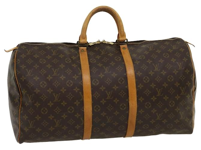 Louis Vuitton Keepall 55 Brown Cloth  ref.647517