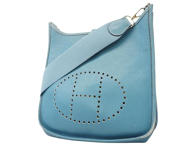 Hermès Evelyne Blue Leather  ref.647579