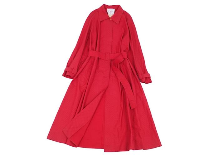 Fendi Coats, Outerwear Red Cotton Polyurethane  ref.647774
