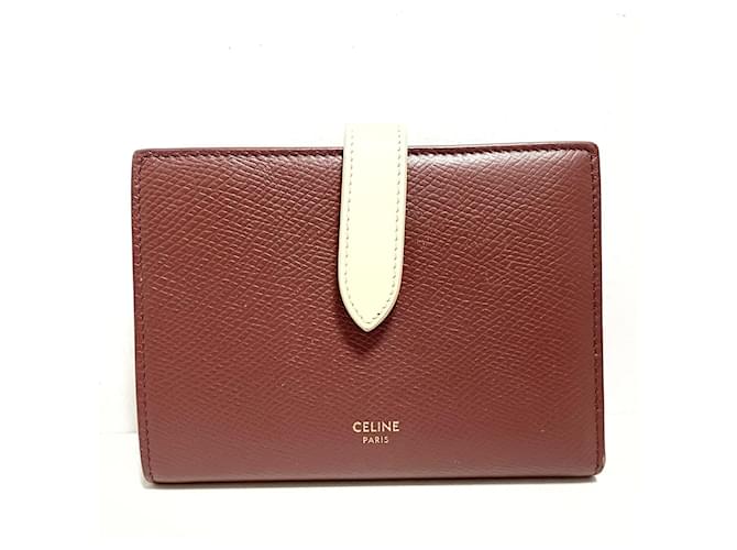 Céline Celine Medium Strap Wallet Brown Leather  ref.647817