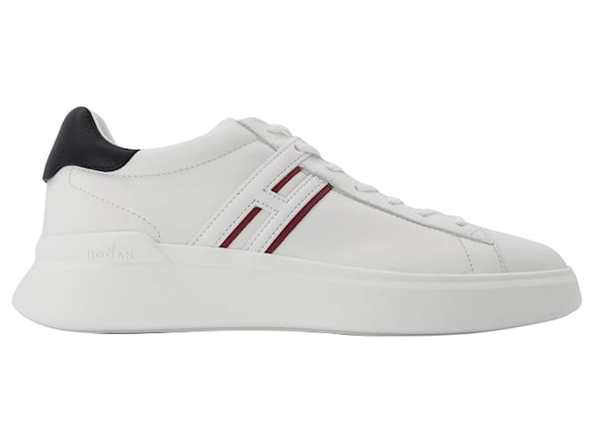 Hogan Allacciato Slash H Sneakers in White Canvas Cloth  ref.647884