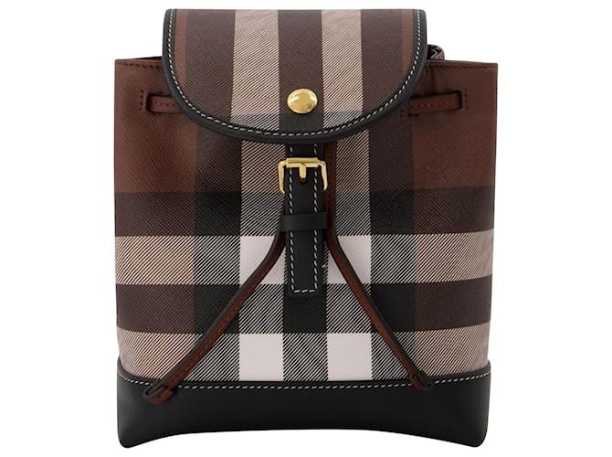 Burberry Micro Backback in Brown Canvas Multiple colors Cloth  ref.647911