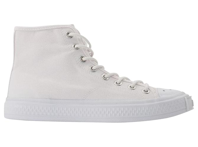 Acne Ballow High Tag W in Pelle Bianca Bianco  ref.647938