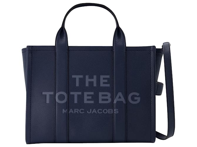 Marc Jacobs The Small Tote in Blue Sea Leather  ref.648024