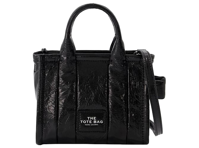 Marc Jacobs The Micro Tote in Black Leather  ref.648026