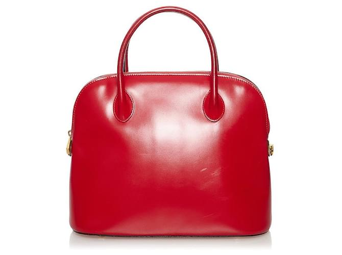 Céline Luggage Red Leather  ref.648296