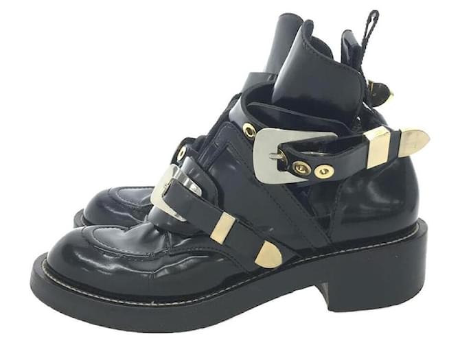 Balenciaga Boots Black Leather  ref.648330