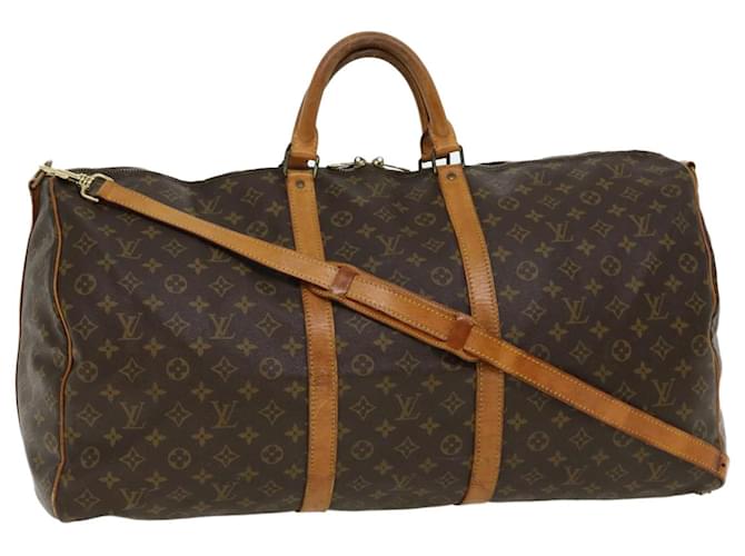 Louis Vuitton Monograma Keepall Bandouliere 60 Boston Bag M41412 LV Auth nh745 Lona  ref.648421