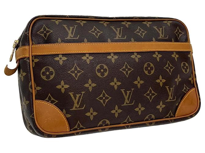 Louis Vuitton Monogram Compiegne 28 Bolsa de Embreagem M51845 LV Auth pt4505 Lona  ref.648437