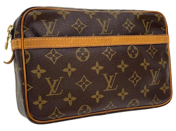 Louis Vuitton Monogram Compiegne 23 Bolsa de Embreagem M51847 LV Auth gt2798 Lona  ref.648499