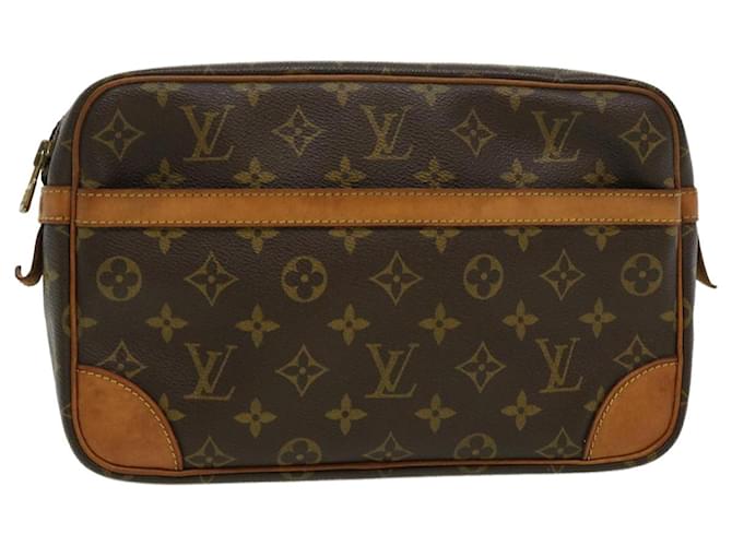 Louis Vuitton Monogram Compiegne 28 Bolsa de Embreagem M51845 LV Auth fm1586 Lona  ref.648609
