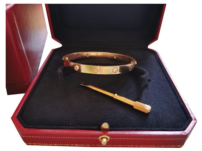 Cartier 18k Rose Gold Love Bracelet - size 17 – I MISS YOU VINTAGE