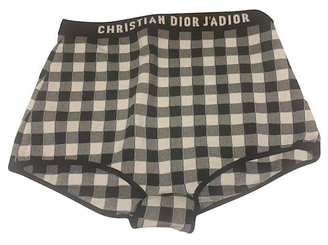 Christian Dior Costumi da bagno Nero Bianco Elastan  ref.647589