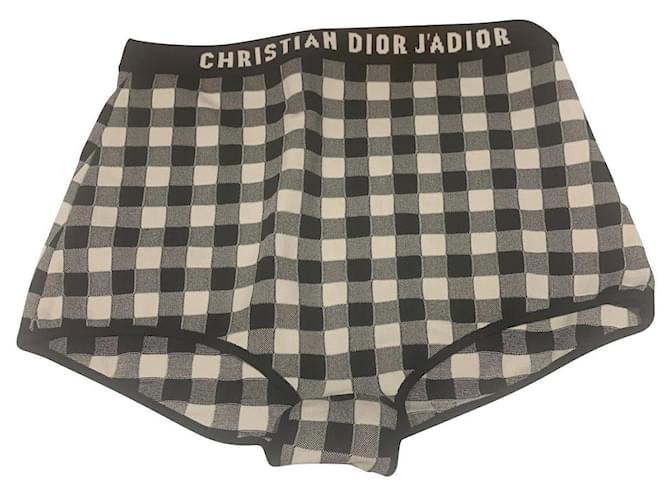 Christian Dior Roupa de banho Preto Branco Elastano  ref.647589