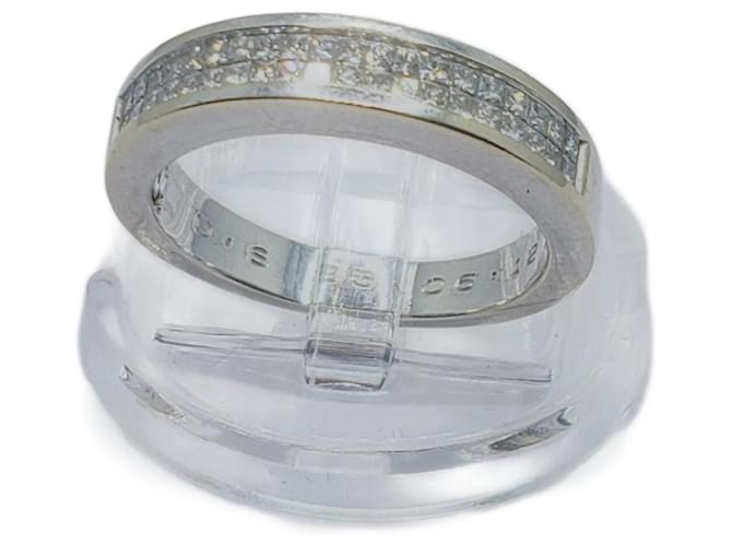 inconnue HSI Diamond Half Alliance Ring 1 karat white gold 750  TDD53 Silvery  ref.647673