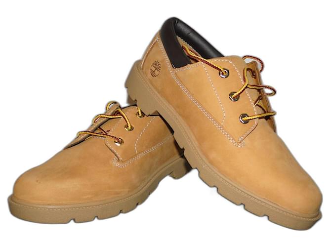 TIMBERLAND Oxford Low Lace Up Shoes Caramel Suede  ref.647676