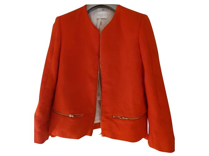 Sandro Red Wool Jacket Size 38