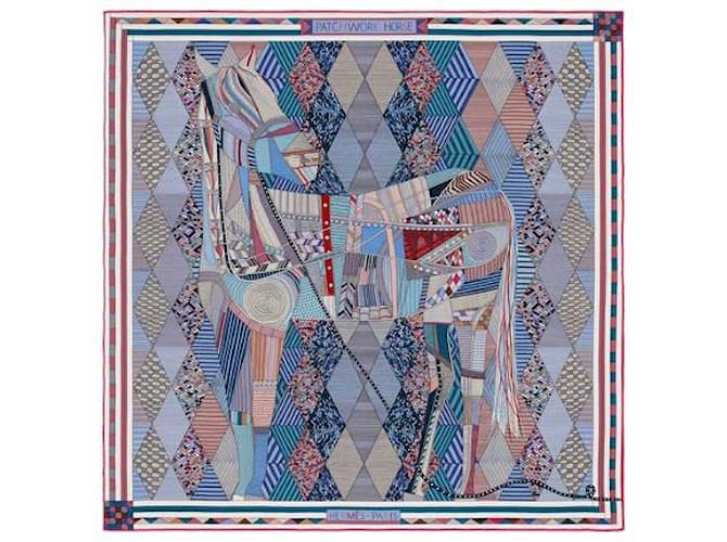 Hermès Hermes: Shawl 140 PATCHWORK HORSE Multiple colors Cashmere  ref.648993