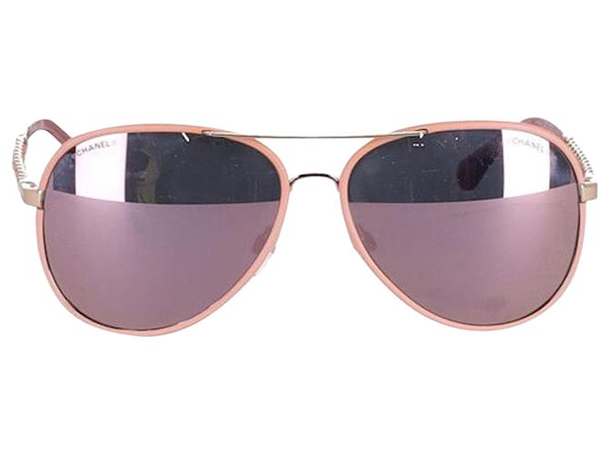 Chanel mirror sunglasses pink - Gem
