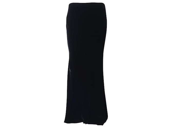 Ralph Lauren Slip Maxi Skirt in Black Viscose  Cellulose fibre  ref.649029