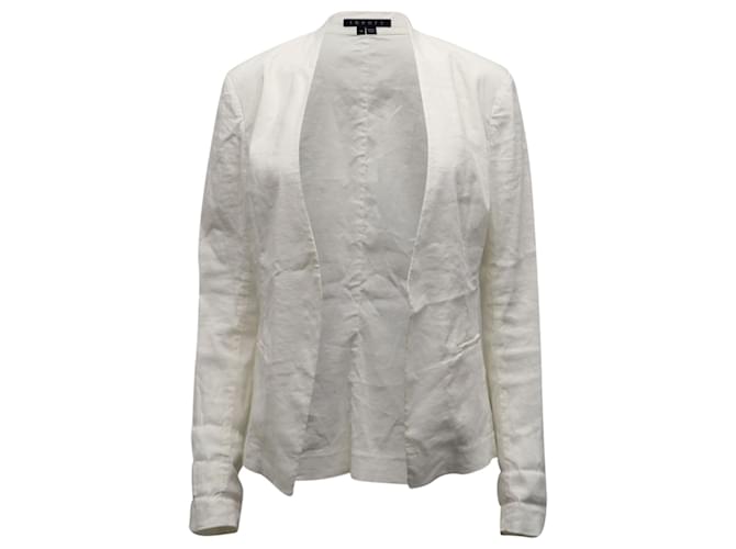 Theory Blazer Frontal Aberto Teoria em linho branco  ref.649047