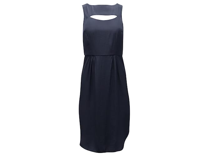 Ulla Johnson Cut-Out Sleeveless Midi Dress in Navy Blue Polyester  ref.649063