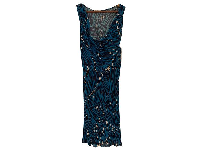 Vestido Versace de viscose azul