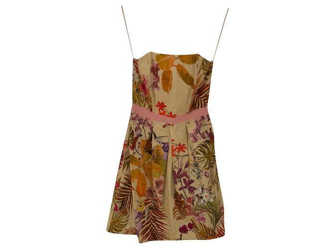 Vestido de algodón beige Massimo Rebecchi