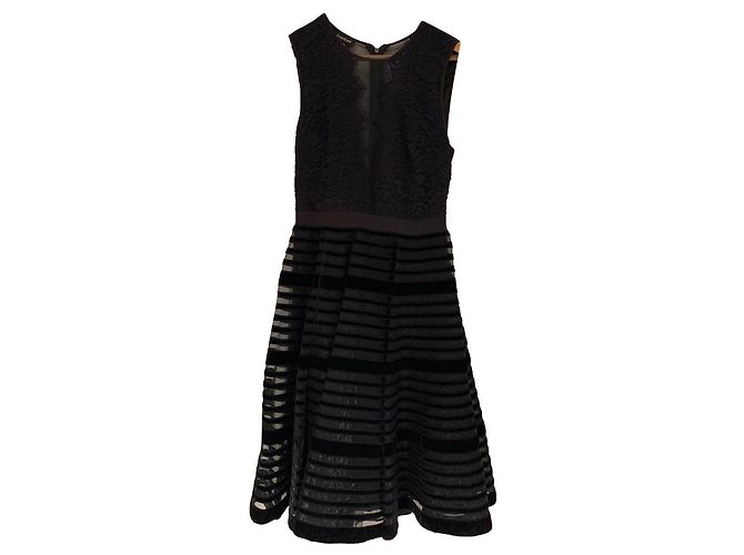 Autre Marque Vestido de algodón negro