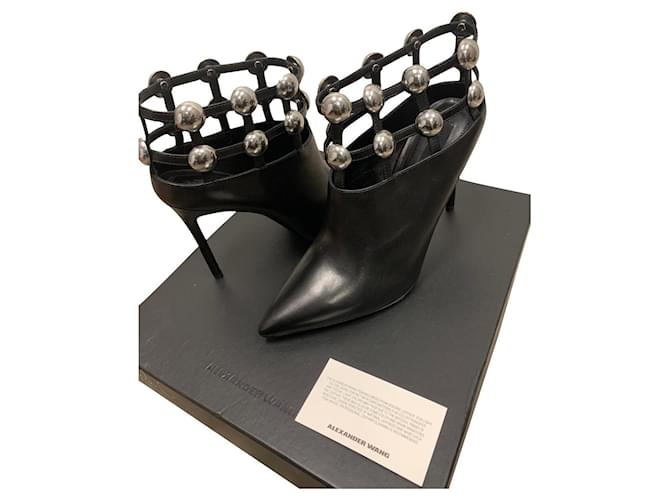 Alexander Wang Ankle Boots Black Leather  ref.649108