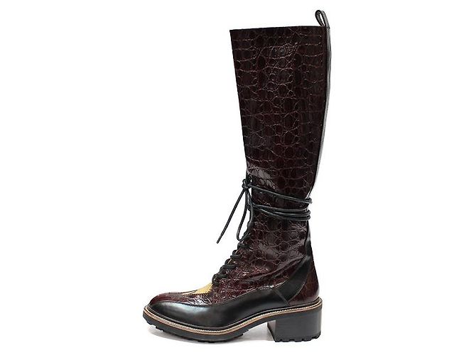 Chloé botas Burdeos Cuero
