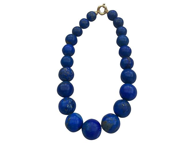 Autre Marque Collar R Chute de Lapislázuli Oro Amarillo Azul